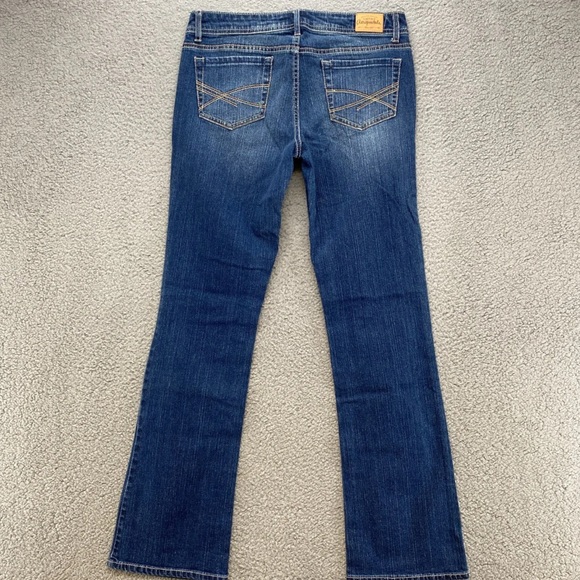 Aeropostale Chelsea Bootcut Vintage Denim 9/10 SHORT Low Rise Y2K Cotton Blend - Picture 2 of 13